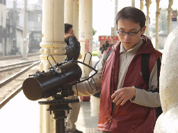 望遠鏡月台景物篇台中火車站台灣鐵路旅遊攝影