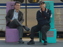 公共藝術-邱建銘-雕刻時光-II區月台景物篇台中火車站台灣鐵路旅遊攝影