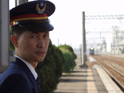 工作夥伴追分火車站台灣鐵路旅遊攝影