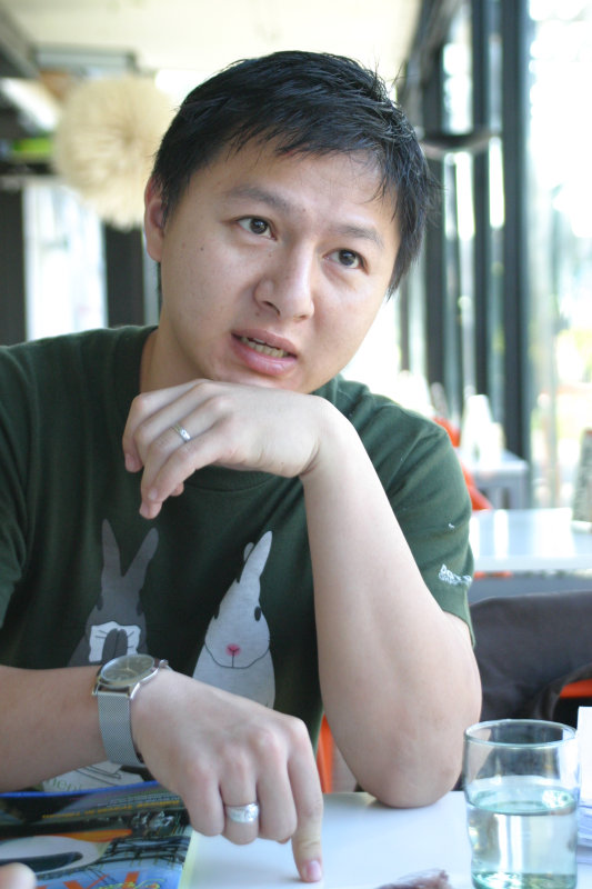 台中20號倉庫藝術特區藝術村2006-2009年橘園經營時期咖啡館藝廊聊天表情系列攝影邀請聊天表情20061209攝影照片55