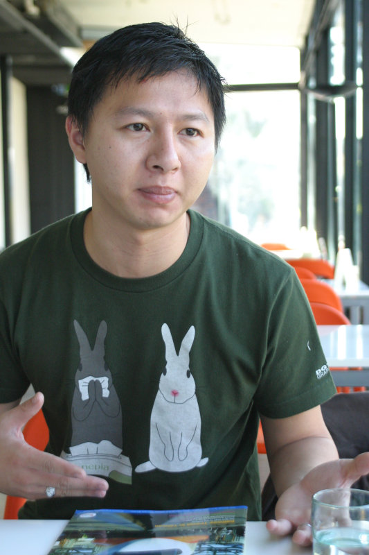 台中20號倉庫藝術特區藝術村2006-2009年橘園經營時期咖啡館藝廊聊天表情系列攝影邀請聊天表情20061209攝影照片133