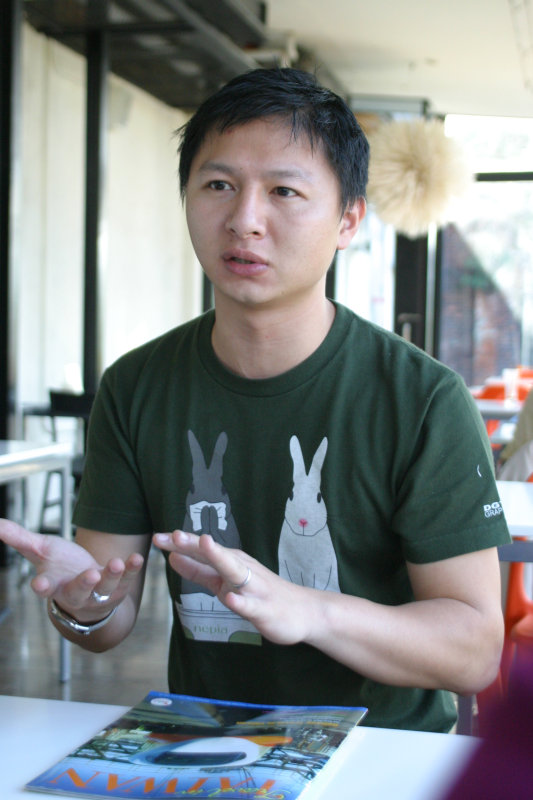 台中20號倉庫藝術特區藝術村2006-2009年橘園經營時期咖啡館藝廊聊天表情系列攝影邀請聊天表情20061209攝影照片176