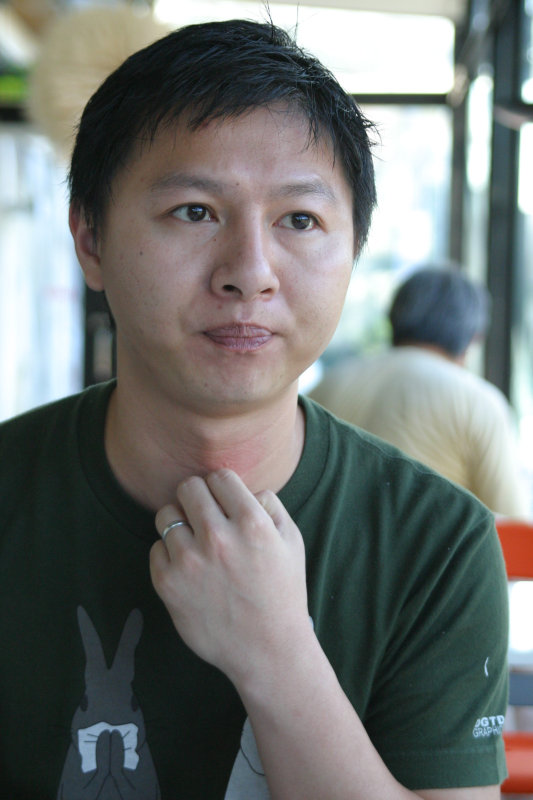 台中20號倉庫藝術特區藝術村2006-2009年橘園經營時期咖啡館藝廊聊天表情系列攝影邀請聊天表情20061209攝影照片196