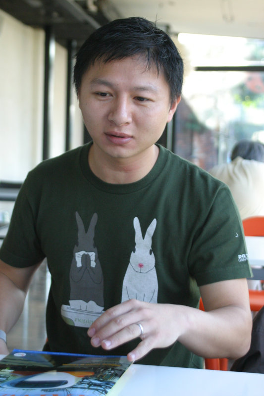 台中20號倉庫藝術特區藝術村2006-2009年橘園經營時期咖啡館藝廊聊天表情系列攝影邀請聊天表情20061209攝影照片227