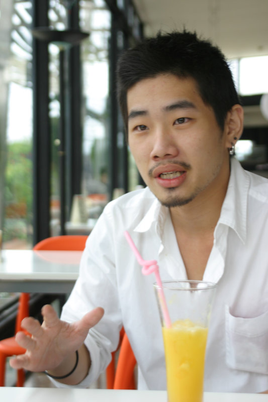 台中20號倉庫藝術特區藝術村2006-2009年橘園經營時期咖啡館藝廊聊天表情系列攝影邀請聊天表情20070311攝影照片51