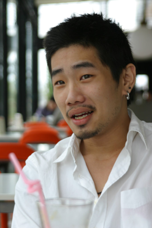 台中20號倉庫藝術特區藝術村2006-2009年橘園經營時期咖啡館藝廊聊天表情系列攝影邀請聊天表情20070311攝影照片54