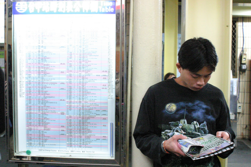 台灣鐵路旅遊攝影台中火車站月台旅客2005年攝影照片68