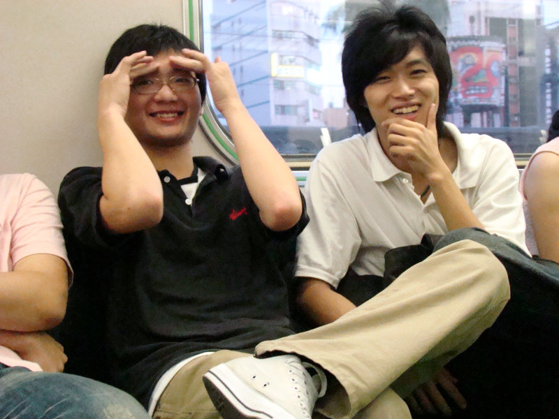 台灣鐵路旅遊攝影電車-區間車交談的旅客2007攝影照片138