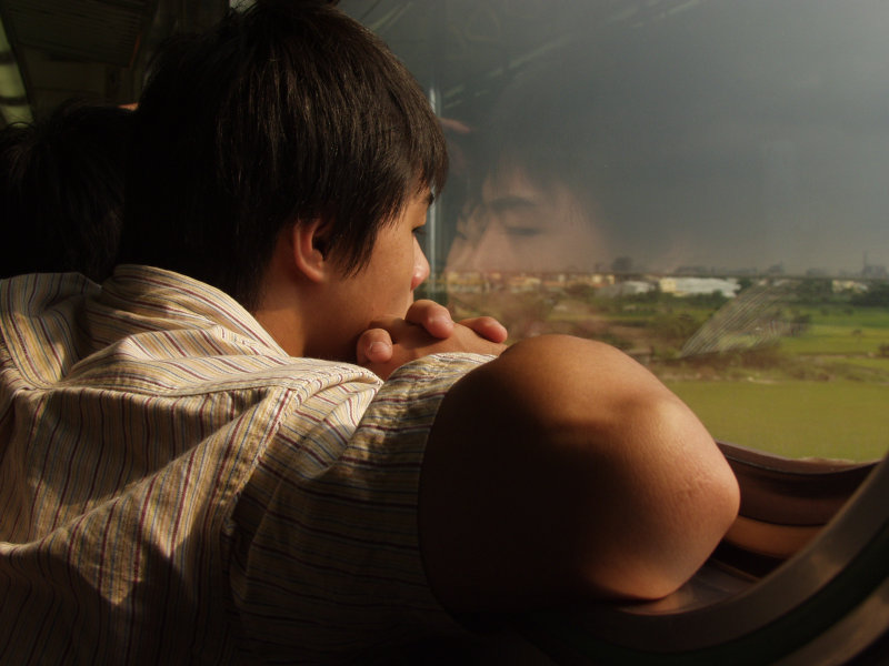 台灣鐵路旅遊攝影電車-區間車旅客特寫2005攝影照片281