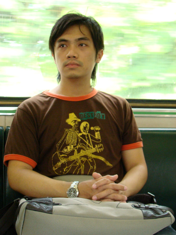 台灣鐵路旅遊攝影電車-區間車旅客特寫2007攝影照片77
