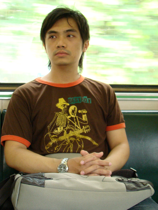 台灣鐵路旅遊攝影電車-區間車旅客特寫2007攝影照片79