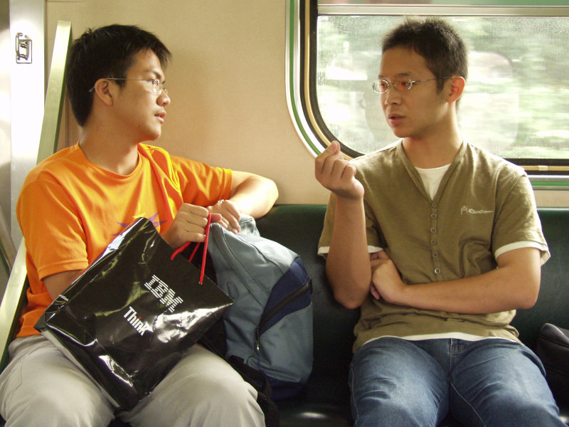 台灣鐵路旅遊攝影街拍帥哥交談的旅客2004-12-06(2)攝影照片10