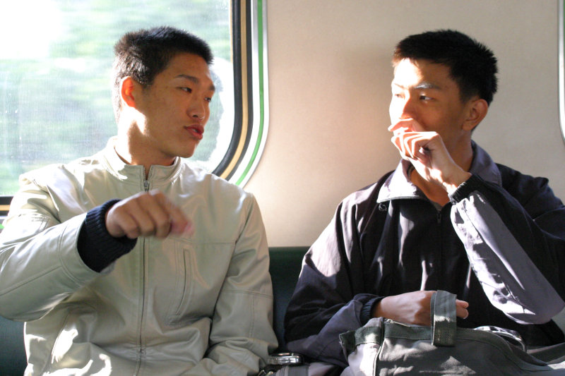 台灣鐵路旅遊攝影街拍帥哥對話的旅客2005-01-16(3)攝影照片24