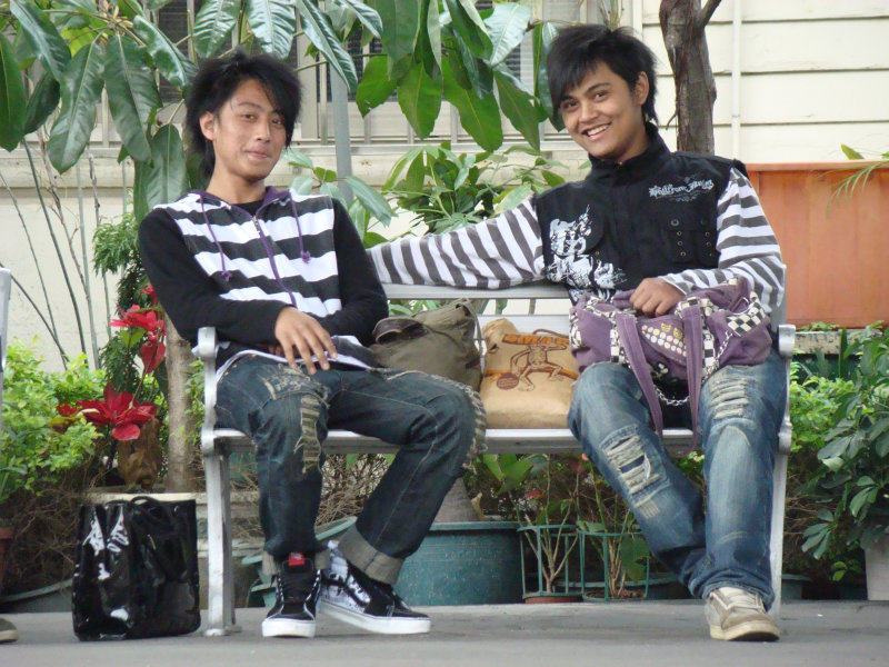 月台交談旅客2008台中火車站台灣鐵路旅遊攝影