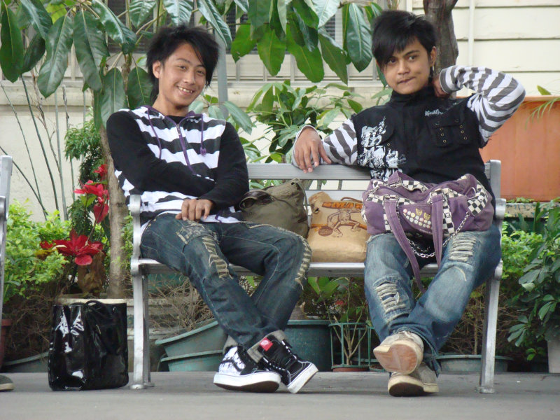 月台交談旅客2008台中火車站台灣鐵路旅遊攝影