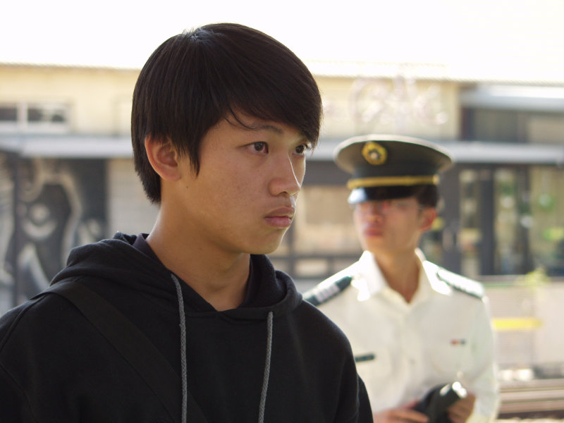 月台旅客特寫2002台中火車站台灣鐵路旅遊攝影