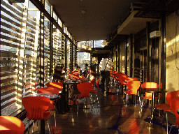 夕陽的咖啡廳景緻2000年至2003年橘園經營時期台中20號倉庫藝術特區藝術村