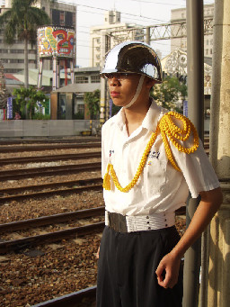 台中二中高中儀隊表演台中火車站台灣鐵路旅遊攝影
