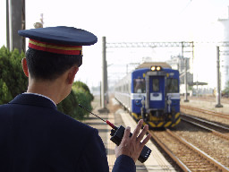 工作夥伴追分火車站台灣鐵路旅遊攝影
