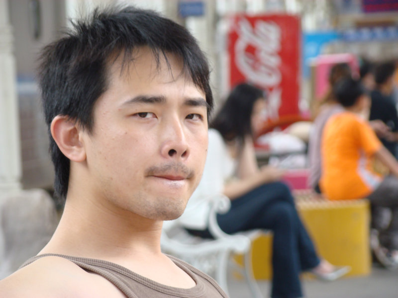 鐵道人文台中火車站月台旅客特寫2008
