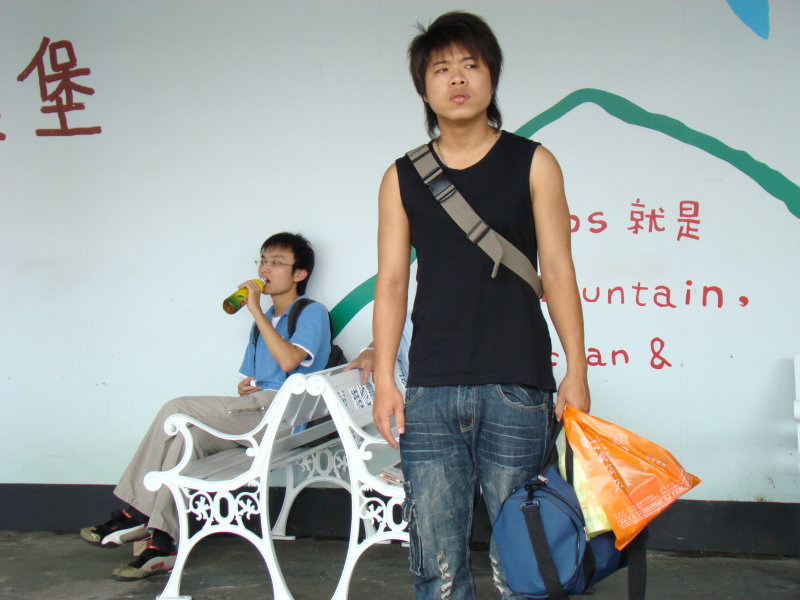 台灣鐵路旅遊攝影台中火車站月台旅客特寫2007攝影照片98