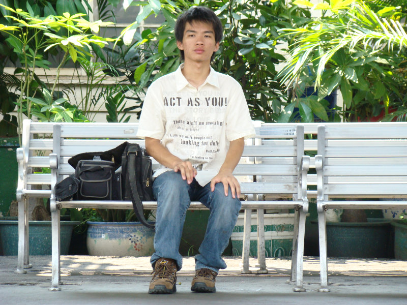 台灣鐵路旅遊攝影台中火車站月台旅客特寫2007攝影照片115