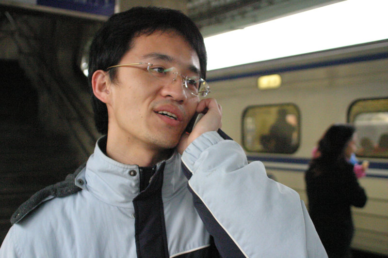 台灣鐵路旅遊攝影彰化火車站月台旅客2005年攝影照片45