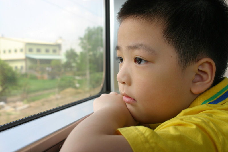 台灣鐵路旅遊攝影電車-區間車交談的旅客2005攝影照片428
