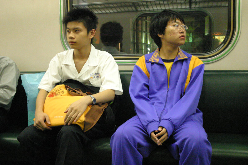 台灣鐵路旅遊攝影電車-區間車交談的旅客2006攝影照片110