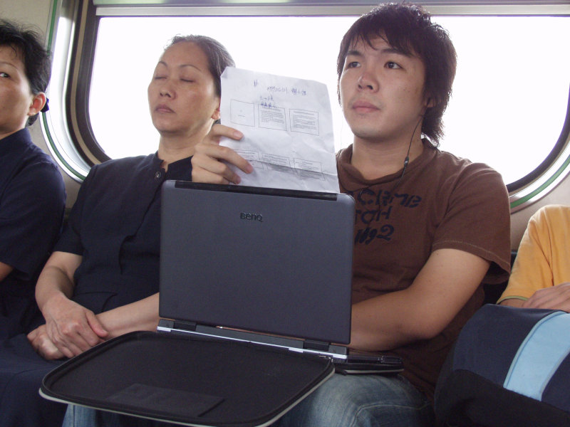 台灣鐵路旅遊攝影電車-區間車旅客特寫2006攝影照片114
