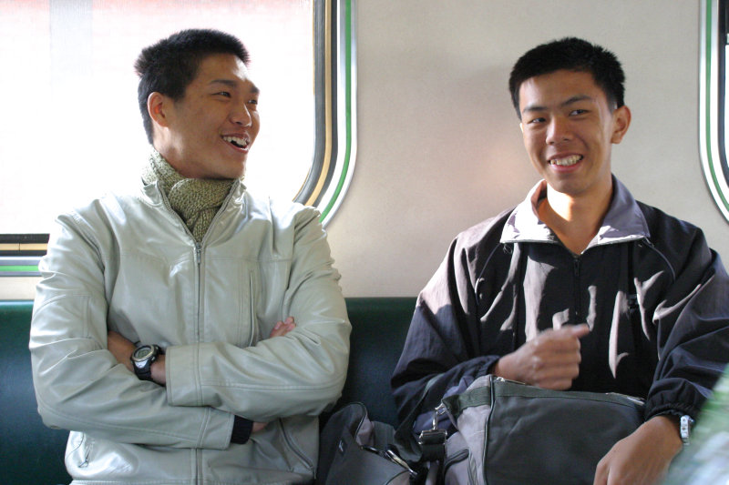 台灣鐵路旅遊攝影街拍帥哥對話的旅客2005-01-16(3)攝影照片9