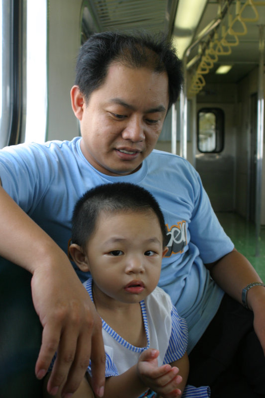 台灣鐵路旅遊攝影街拍帥哥父與子2005-07-31攝影照片9