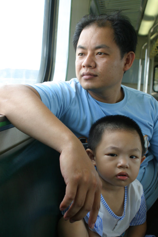 台灣鐵路旅遊攝影街拍帥哥父與子2005-07-31攝影照片12