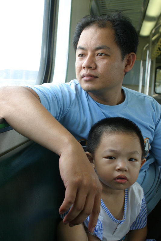 台灣鐵路旅遊攝影街拍帥哥父與子2005-07-31攝影照片13